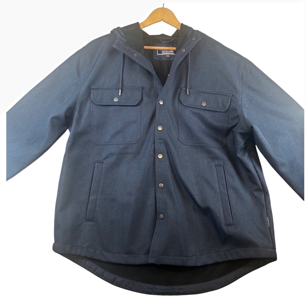 Bass Creek Outfitters Men's Hooded Jacket Dark Blue Size‎ XXL Water Resistant